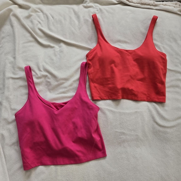 Gilly Hicks Tops - Women's Pink and Red Crop Tops Size Large Bundle